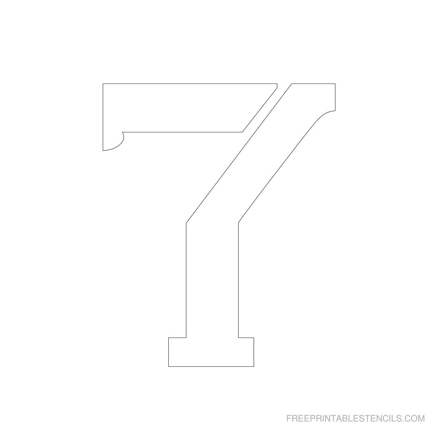 Free Printable 4 Inch Number Stencils 1 10