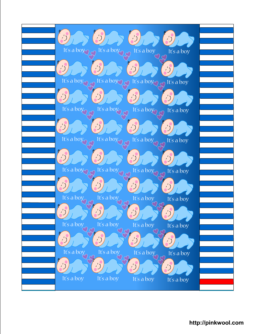Free Printable Baby Shower Candy Wrappers For Girl And Boy Showers