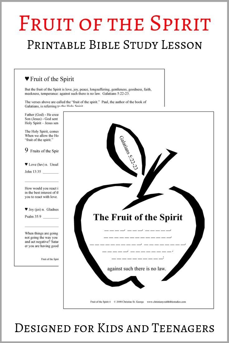 FREE Printable Bible Study Lesson For Kids Teens