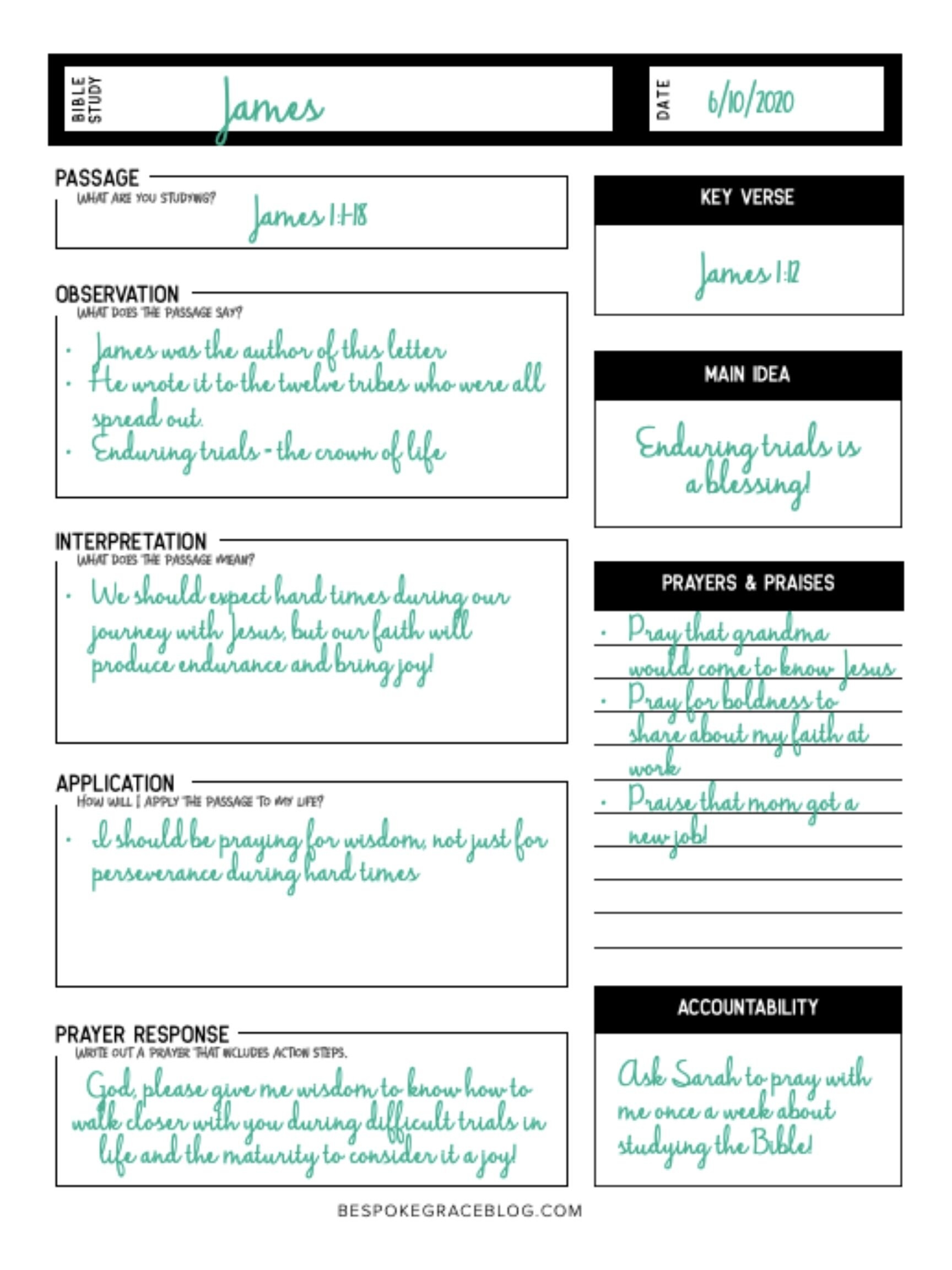Printable Bible Study Qustions And Answers