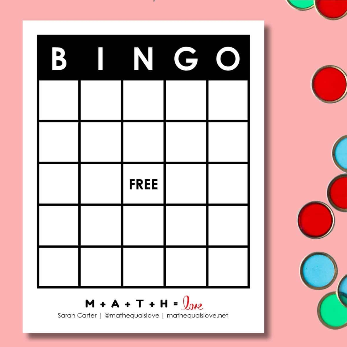 Free Printable Blank Bingo Cards For Teachers
