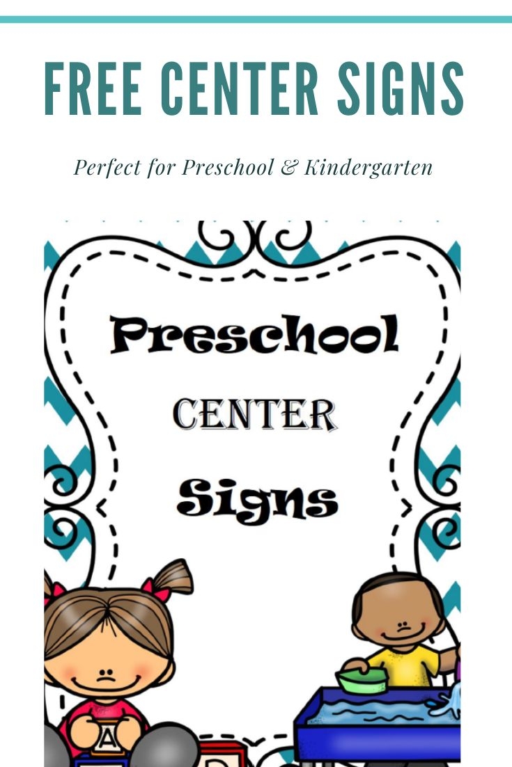 Printable Center Signs For Preschool