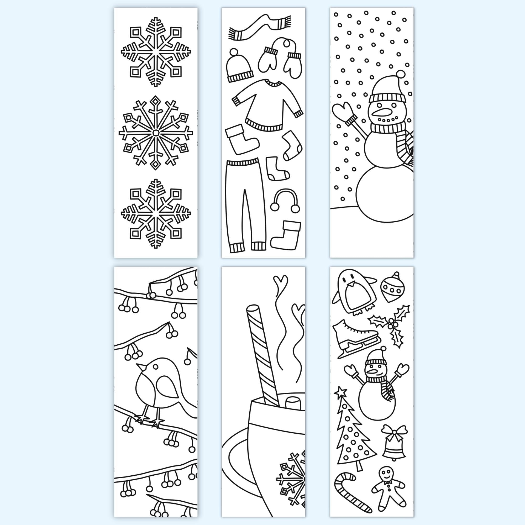 Free Printable Snowman Bookmarks Elementary Art