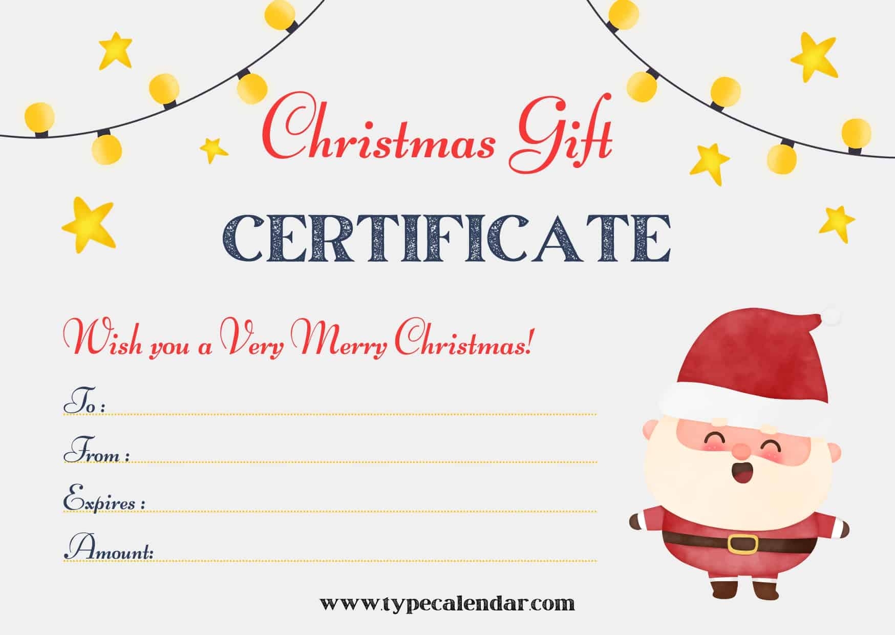 Free Printable Gift Certificates Templates