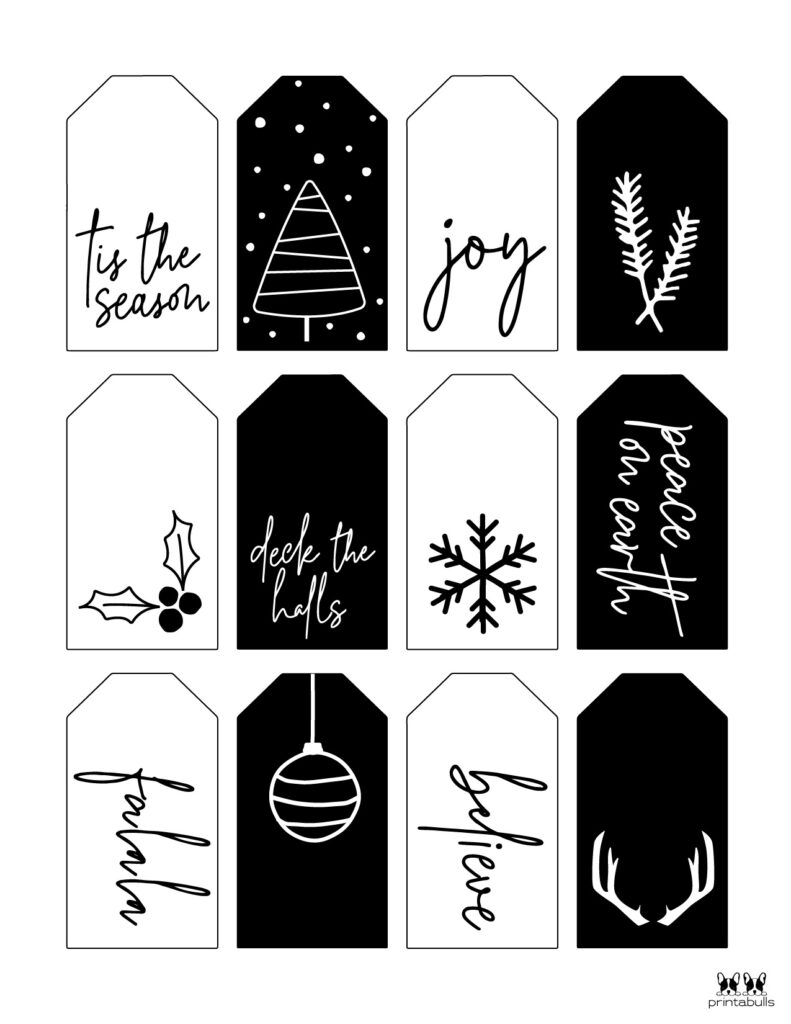 Free Printable Christmas Gift Tags Printabulls