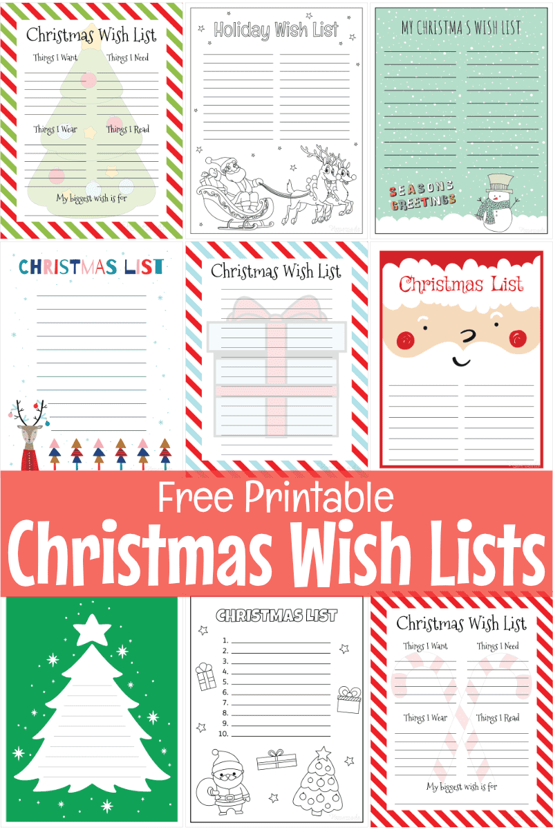 Printable Christmas Wish List Template