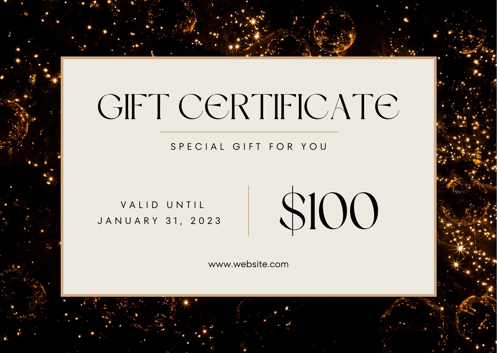 Free Printable Custom Christmas Gift Certificate Templates Canva