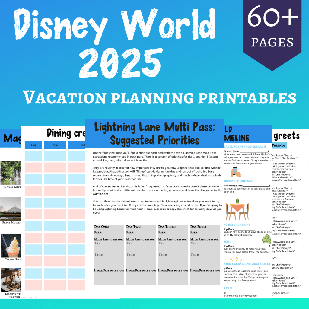 Free Printable Disney World Planning Checklists Disney In Your Day