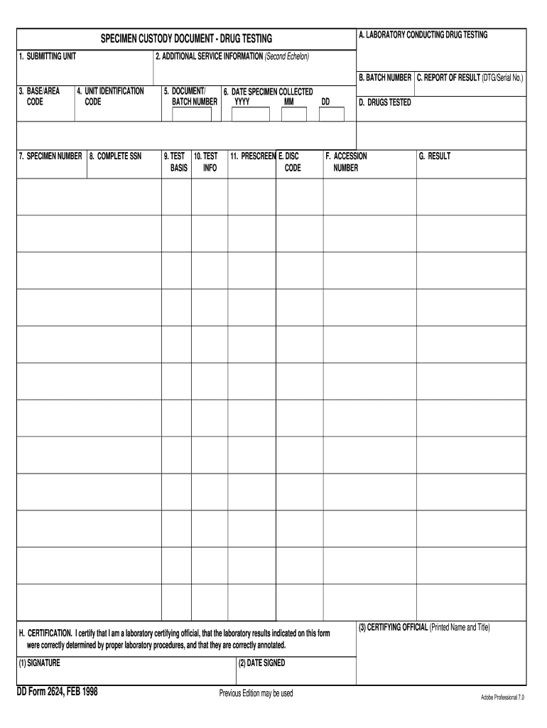 Free Printable Drug Testing Forms Fill Out Sign Online DocHub