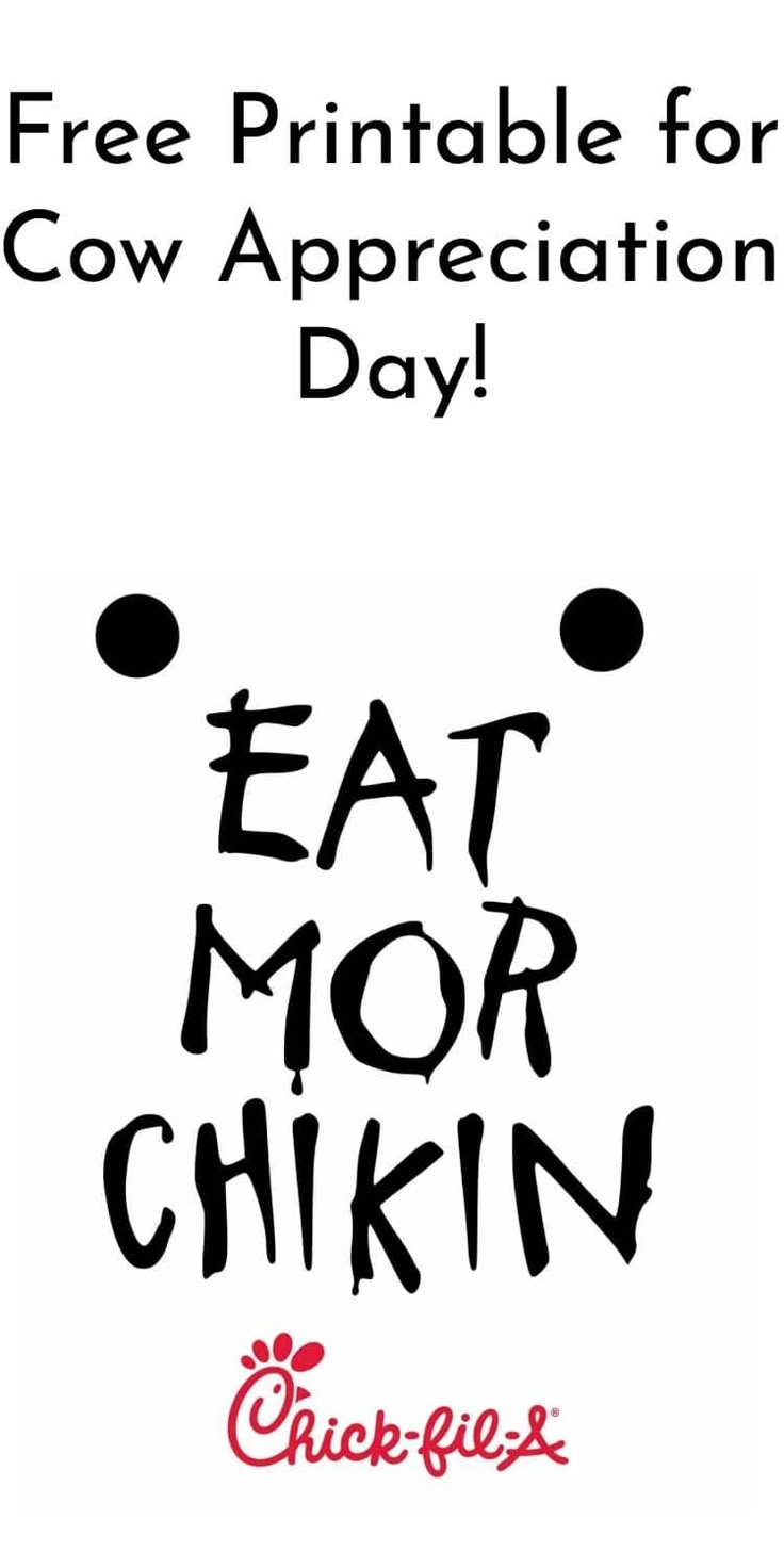Free Printable Eat More Chikin Printable Sign