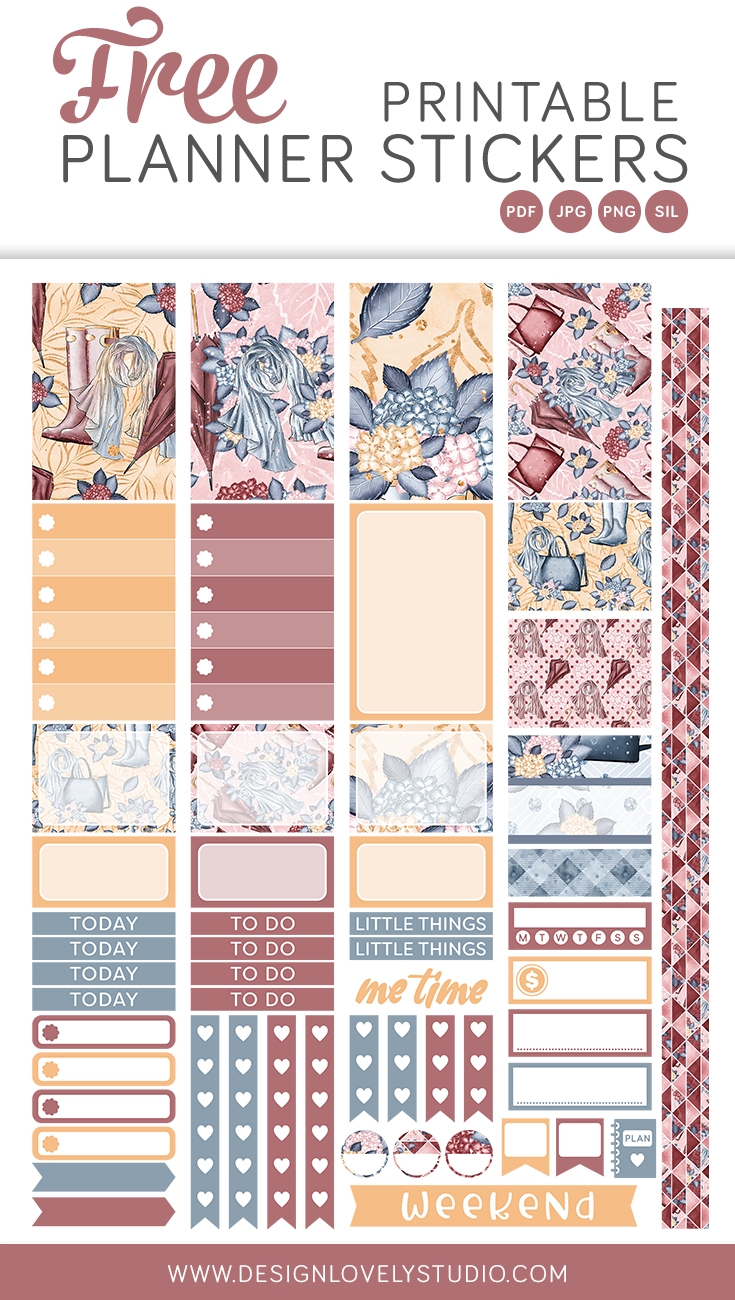 Free Printable Fall Fashion Planner Stickers Design Lovely Studio