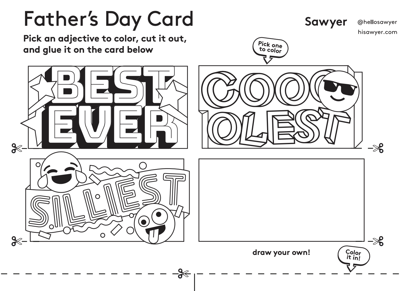 Free Printable FatherS Day Card