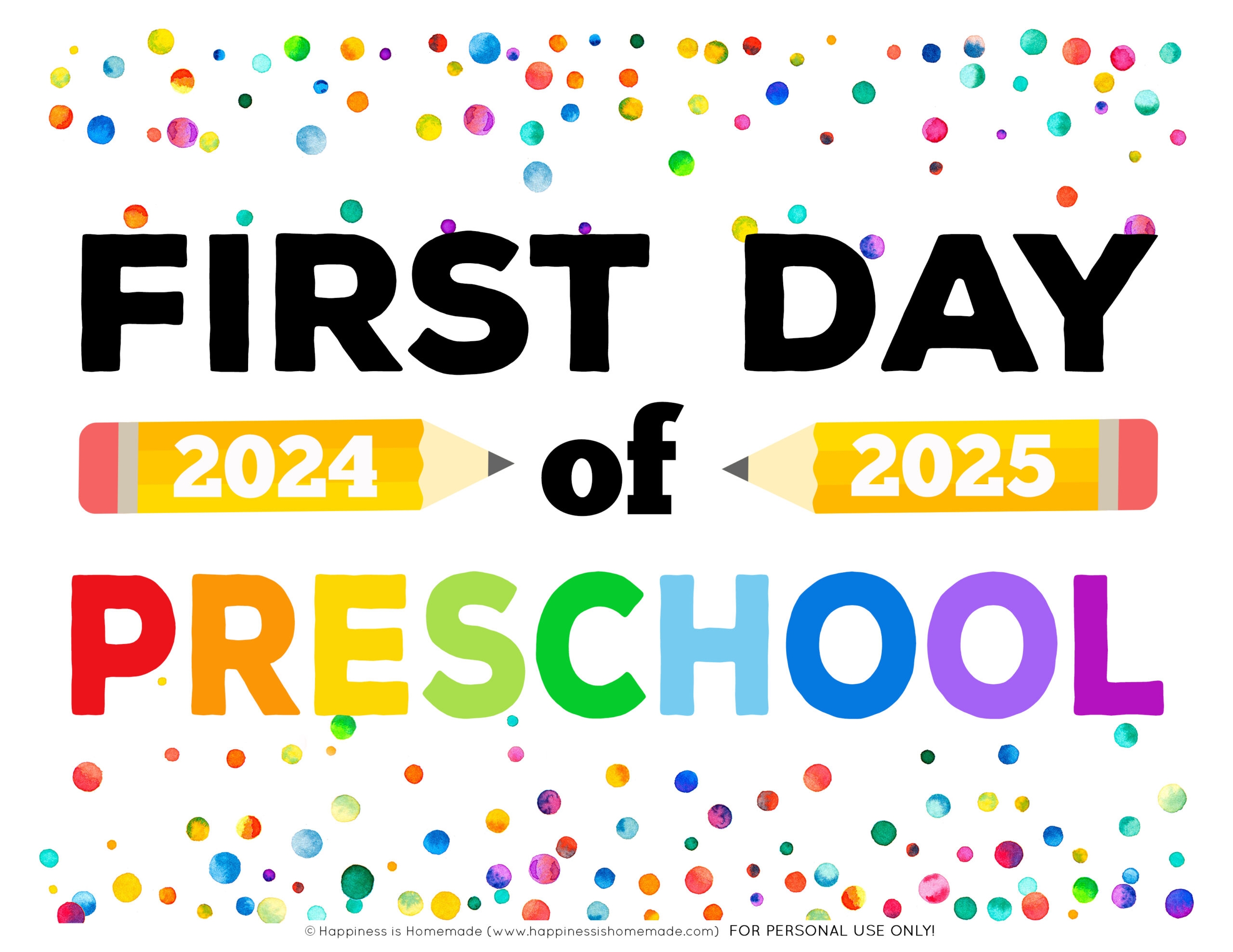 First Day Of School Printable 2025