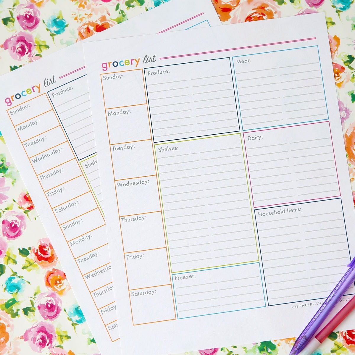 Free Printable Grocery List And Meal Planner
