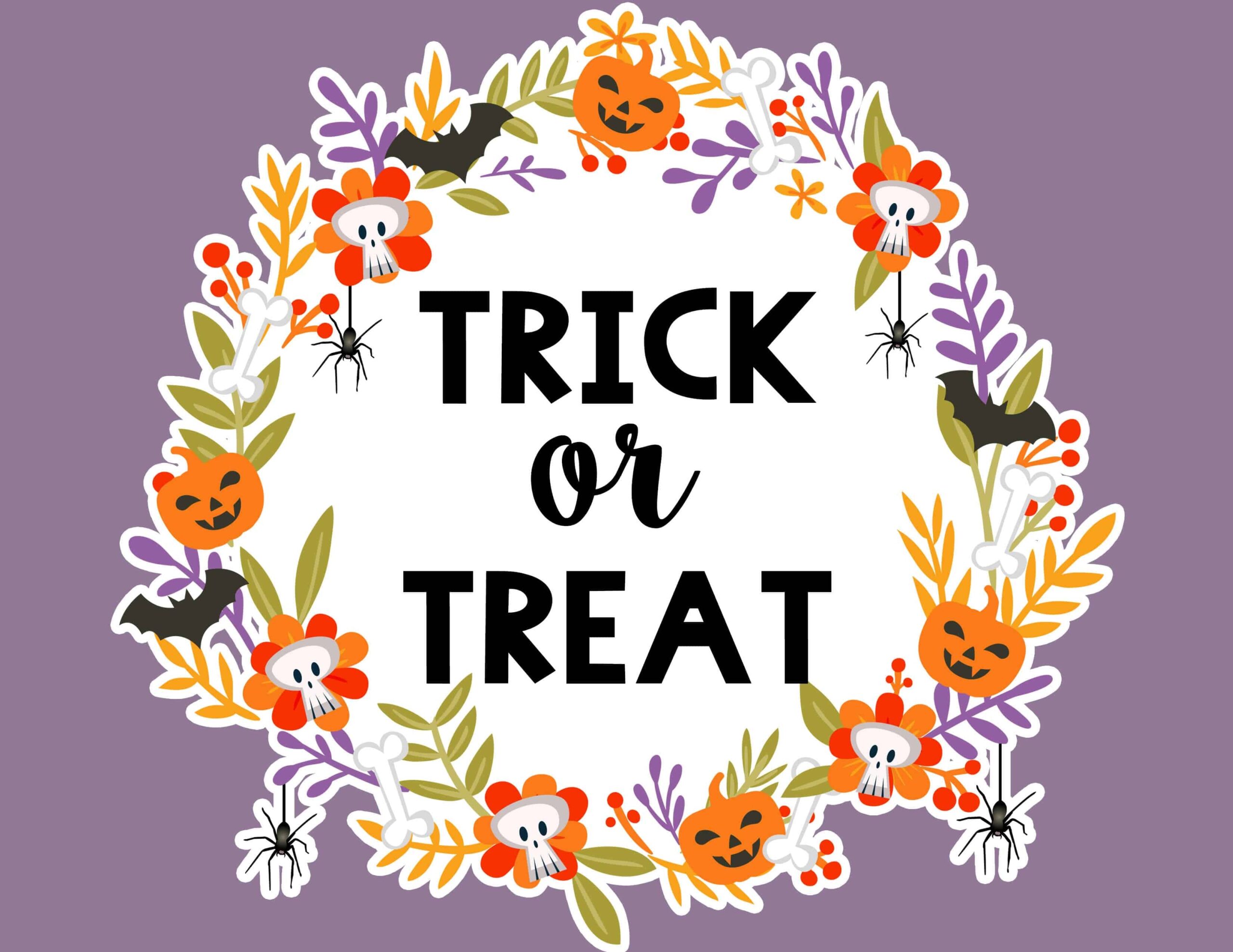 Free Printable Halloween Trick Or Treat Signs Lovely Planner