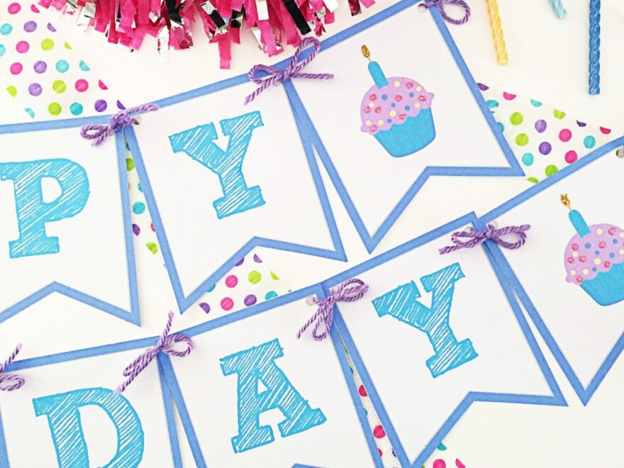 Free Printable Happy Birthday Banner Crafting Cheerfully