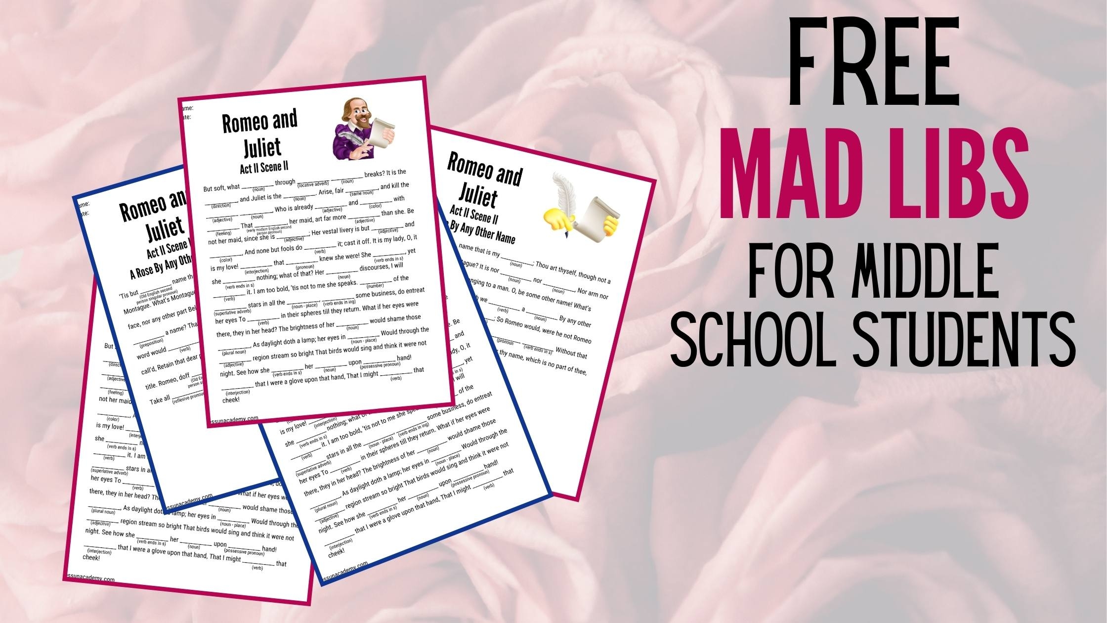 Printable Mad Libs Middle School
