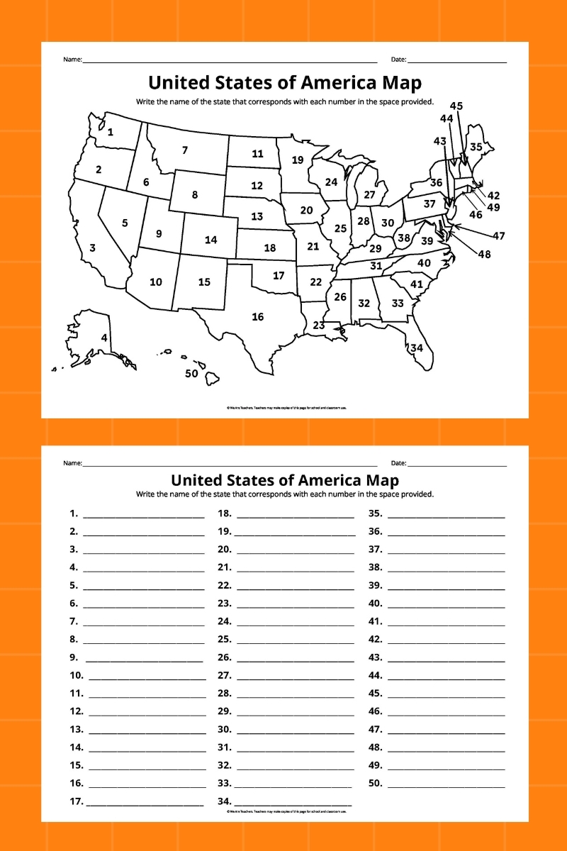United States Map Printable Free
