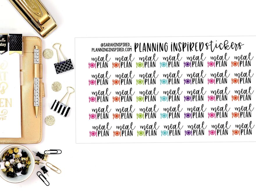 Free Printable Meal Planning Stickers Planning Inspired