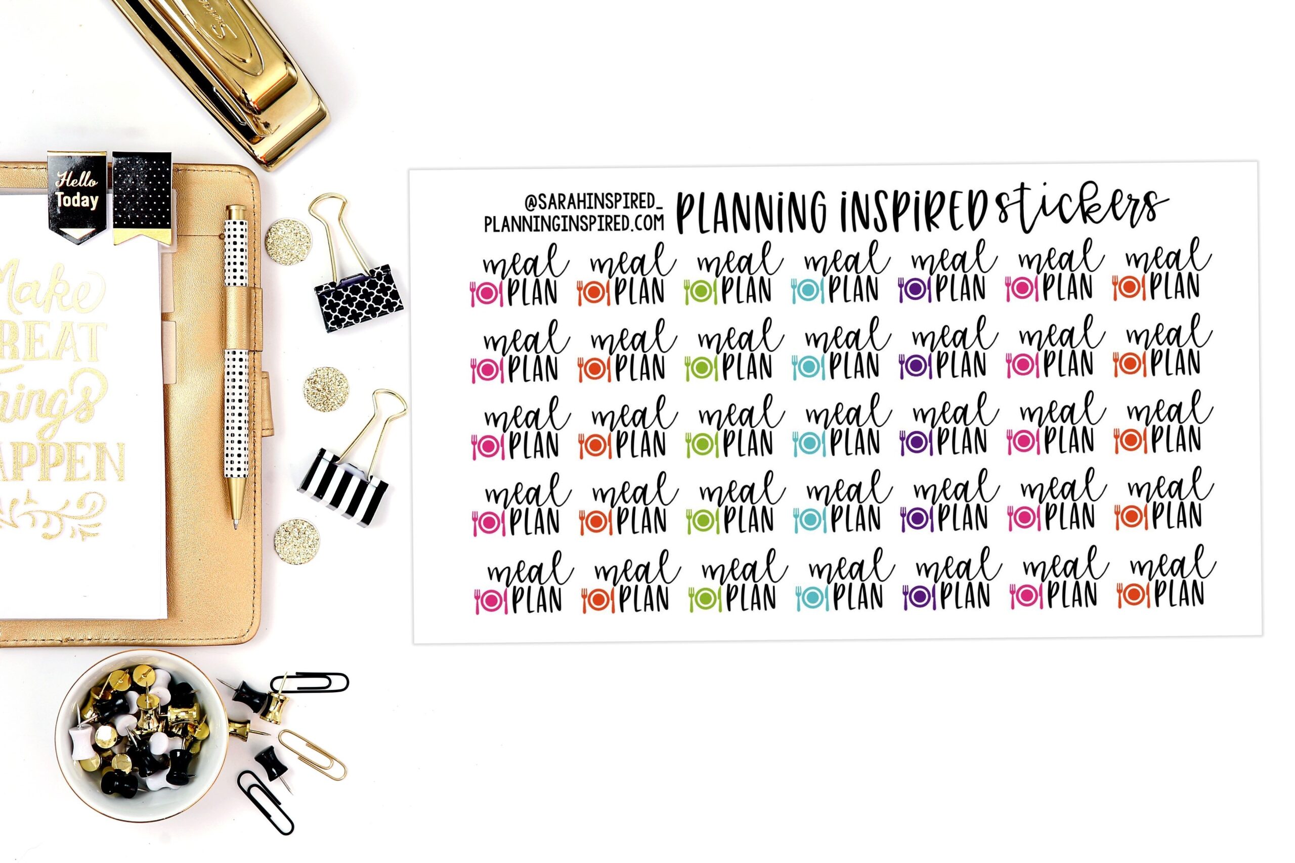 Free Printable Meal Planning Stickers Planning Inspired