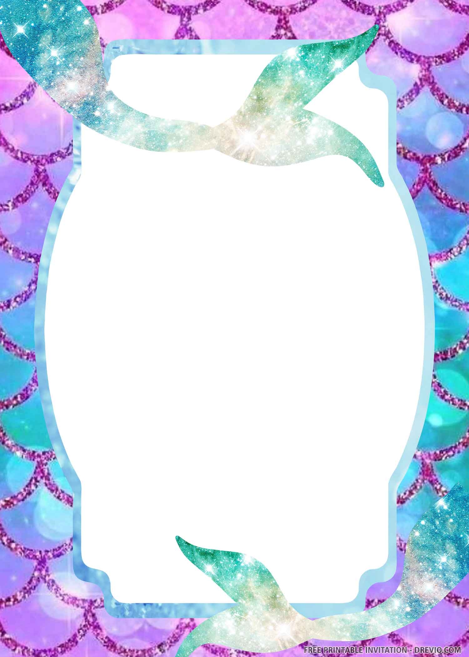 Free Printable Mermaid Invitation Templates