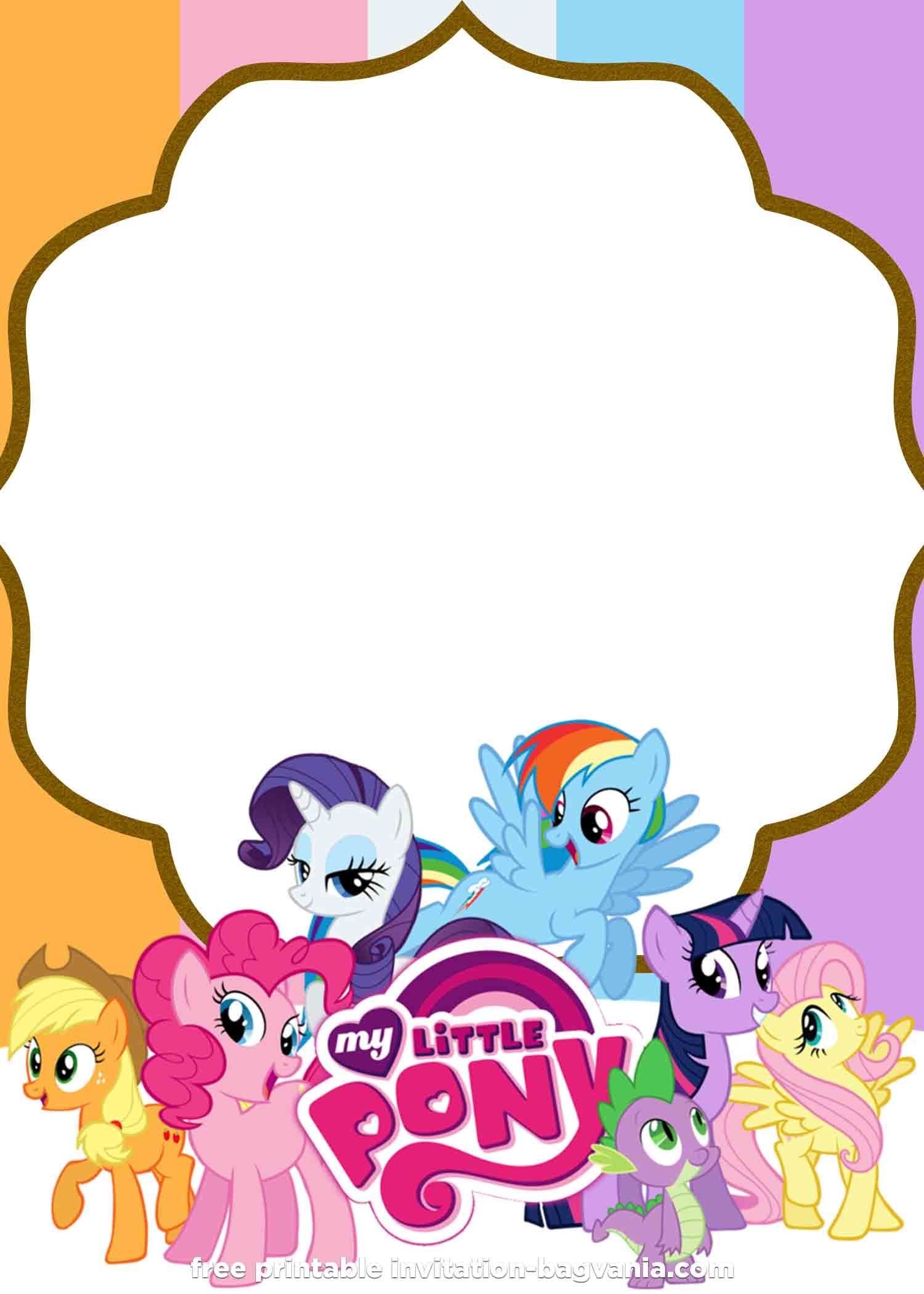 FREE Printable My Little Pony Summer Edition Invitations Worksheets Library