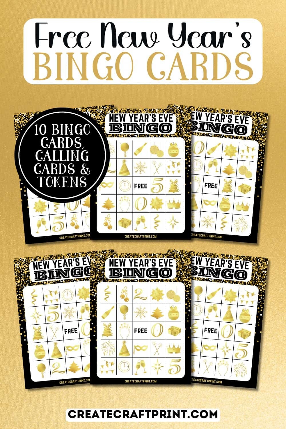 Free Printable New Year Bingo Cards For 2025 Create Craft Print