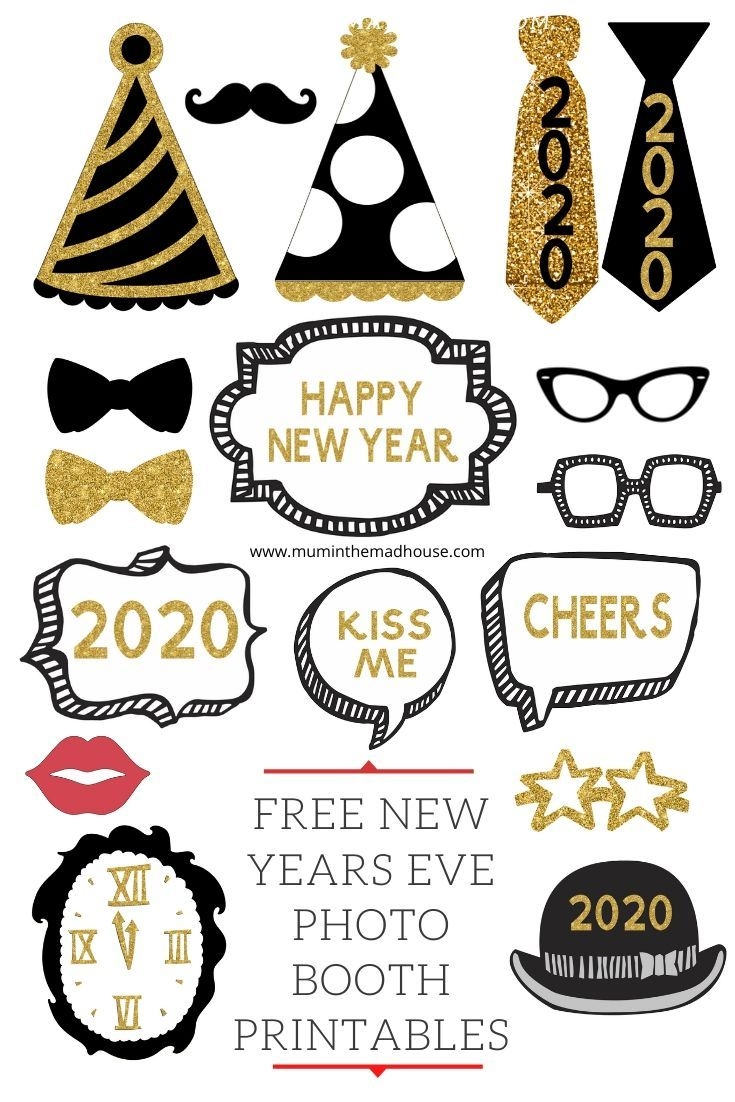 Free Printable New Year s Eve Photo Booth Props 2025 Fun Party Essentials