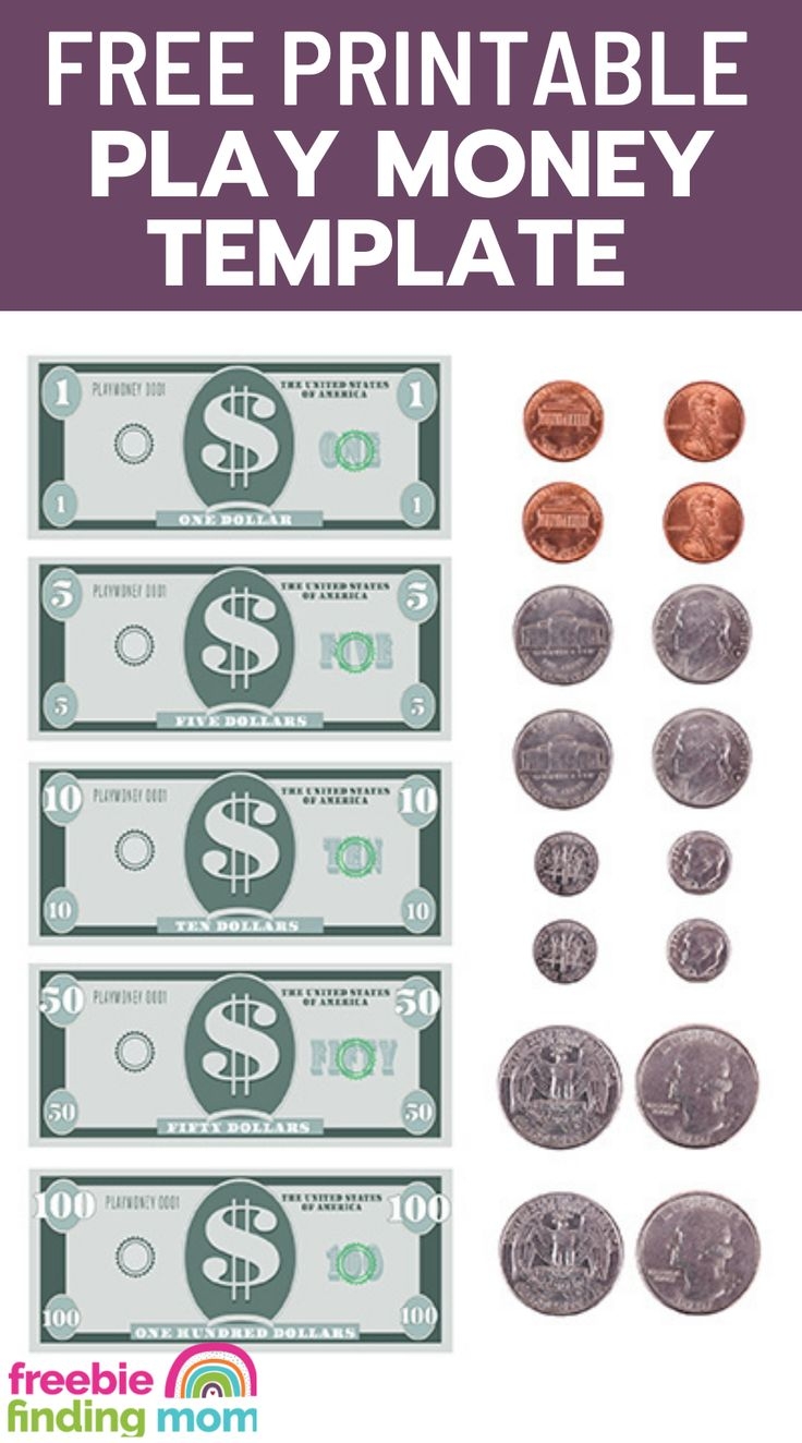 Fake Money Printable For Kids