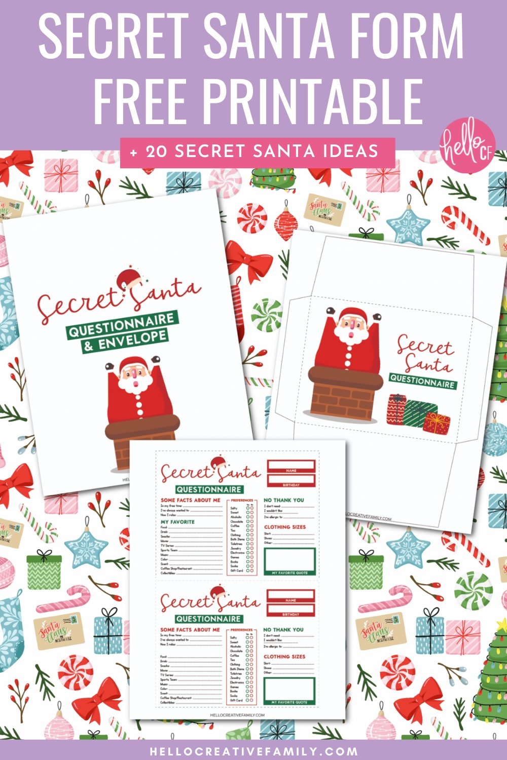 Secret Santa Template Free Printable