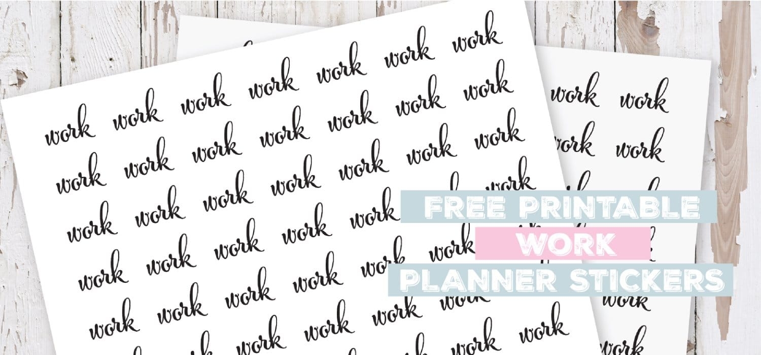 Free Printable Work Planner Stickers World Of Printables