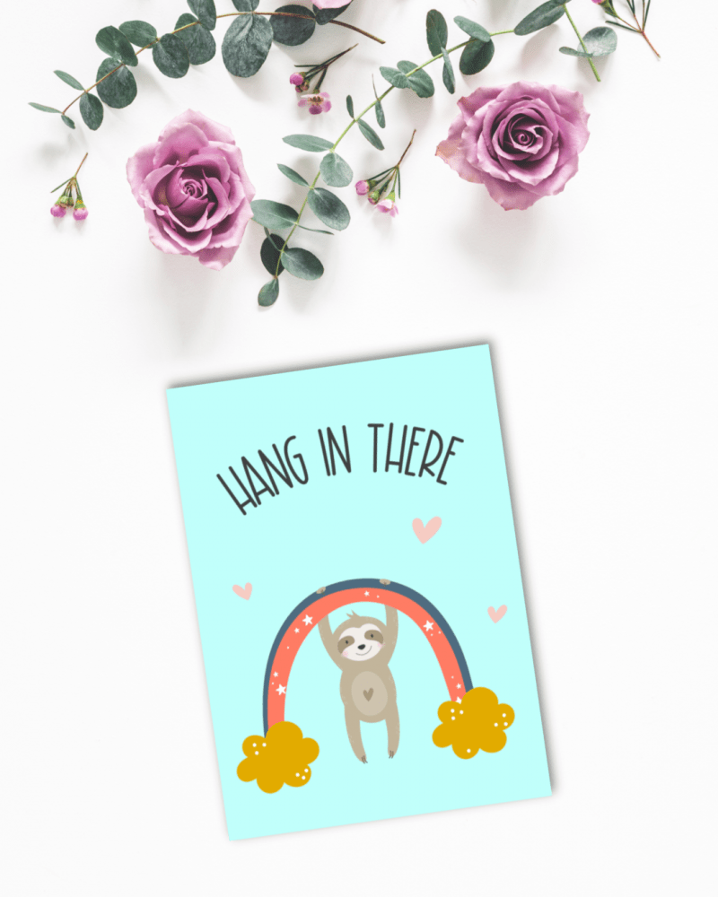 Free Printable Sloth Birthday Card