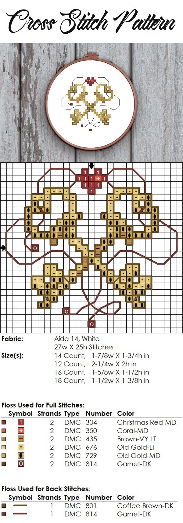 Free Small An Easy Cross Stitch Pattern With Keys And Heart Ideal For Wedding Designs For Beginners As Well As For Masters 