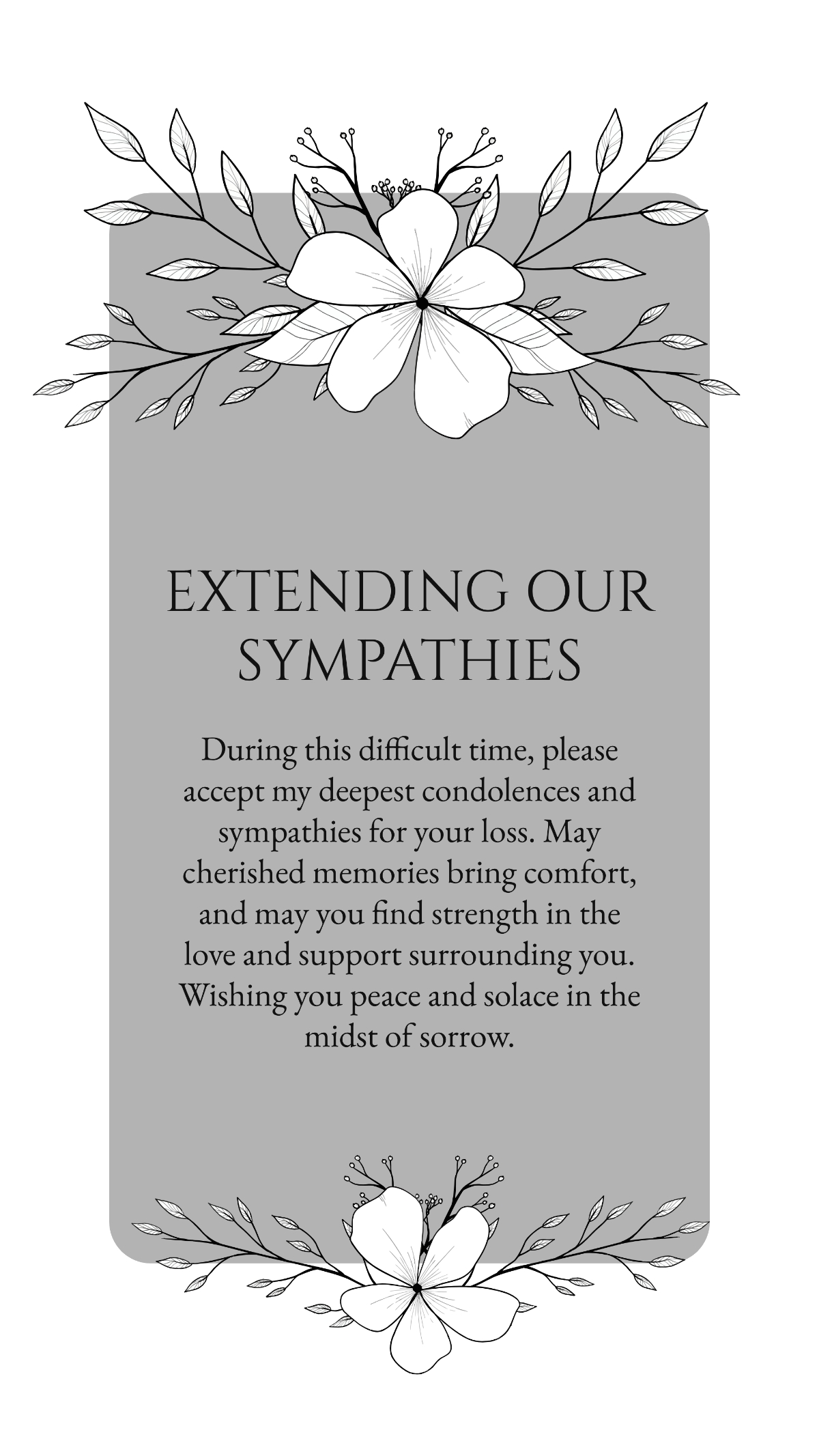 Free Sympathy Card Templates Editable And Printable