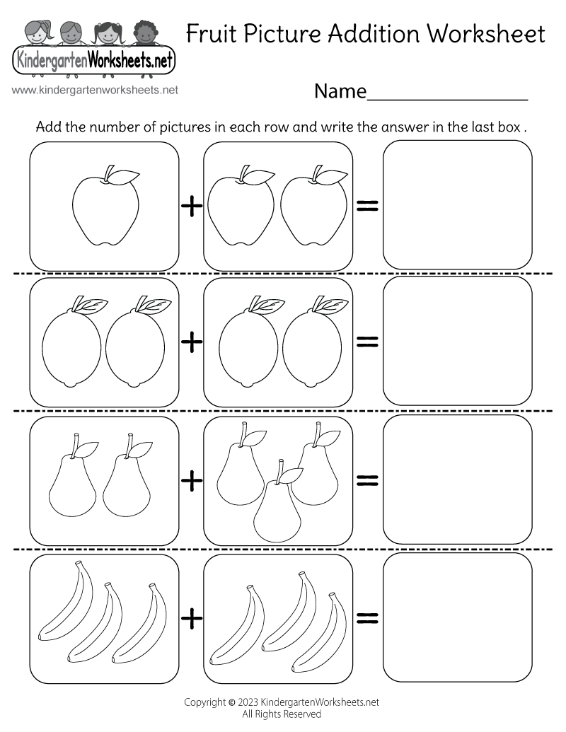 Free Printable Addition With Objects Worksheets