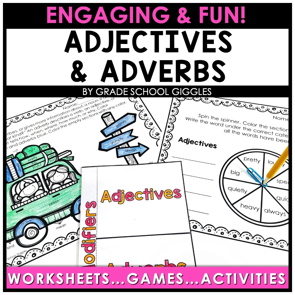 Fun Activities For Teaching About Adjectives Grade School Giggles