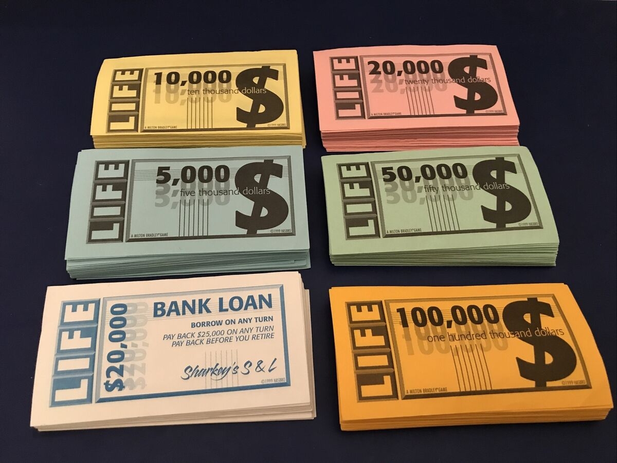 Game Of Life Paper Money Game Pieces Parts For Sale EBay