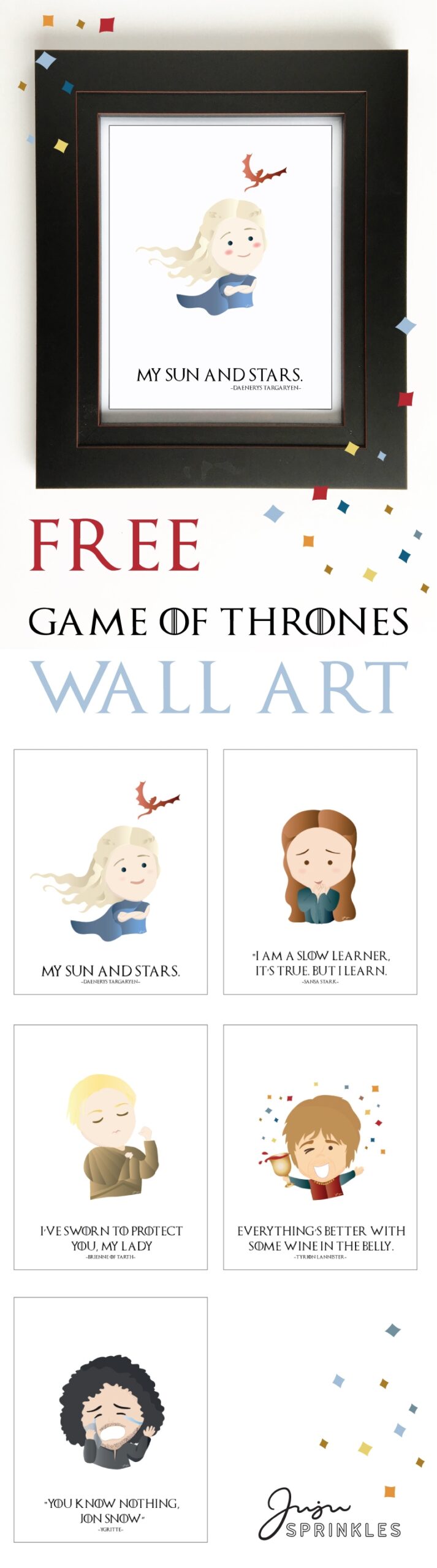 Game Of Thrones Free Printable Juju Sprinkles