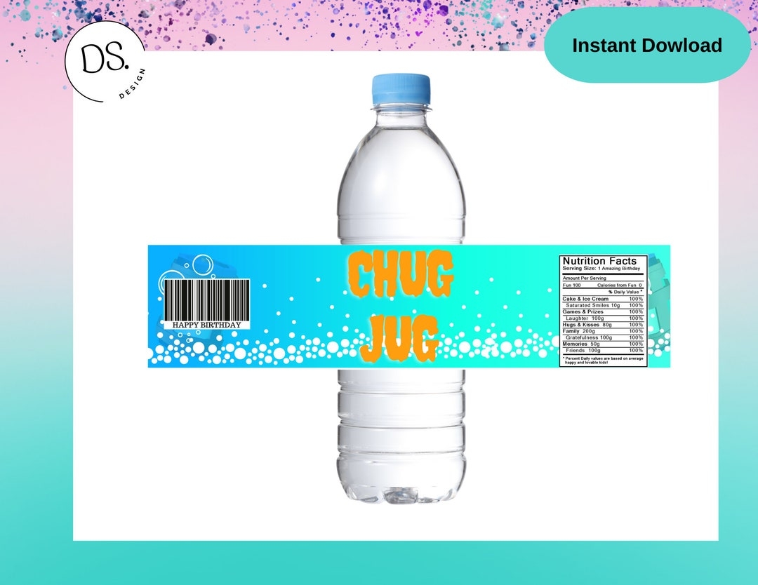Gamer Chug Labels Printable Labels INSTANT DOWNLOAD gamer Water 16oz Label Video Game Birthday Party Supplies gaming Labels Party Etsy
