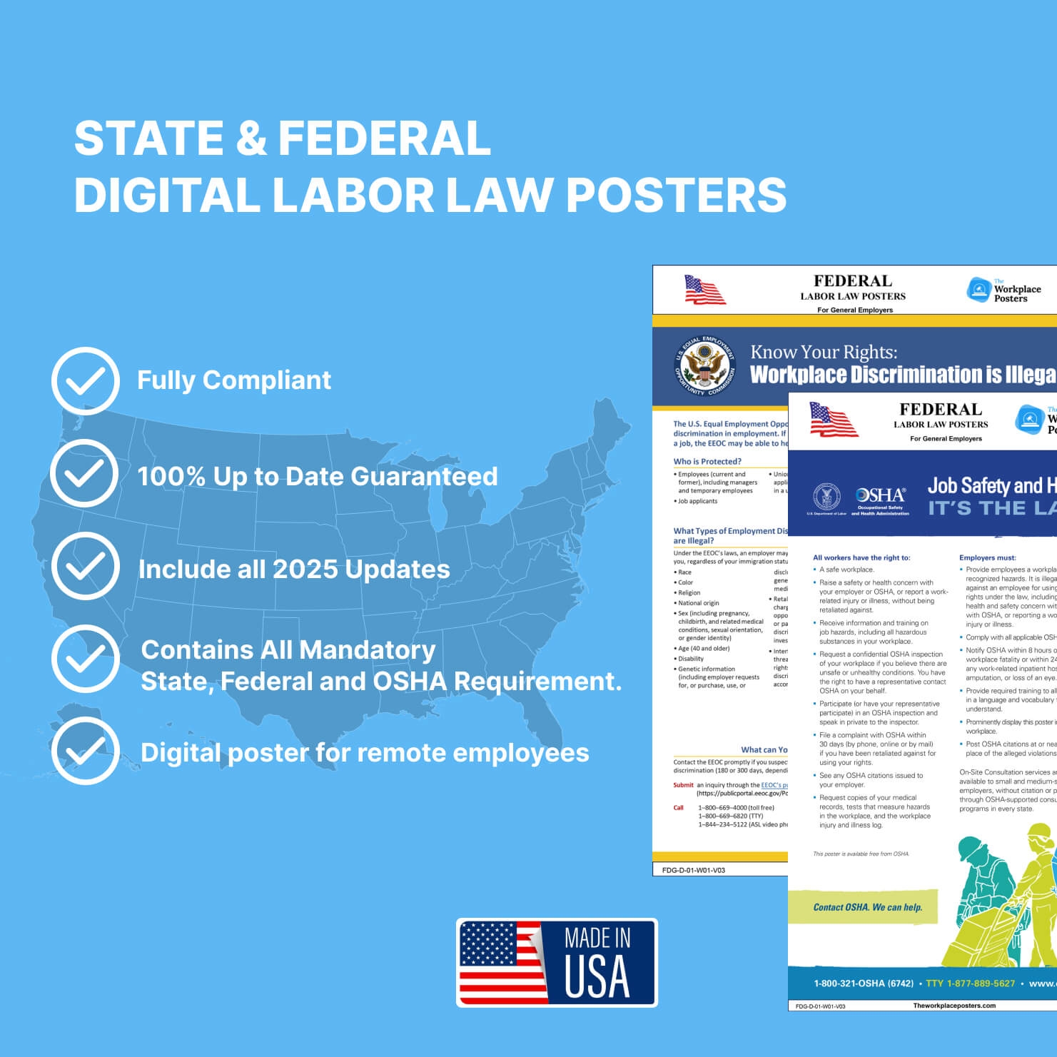 Federal Labor Law Posters 2025 Printable Free