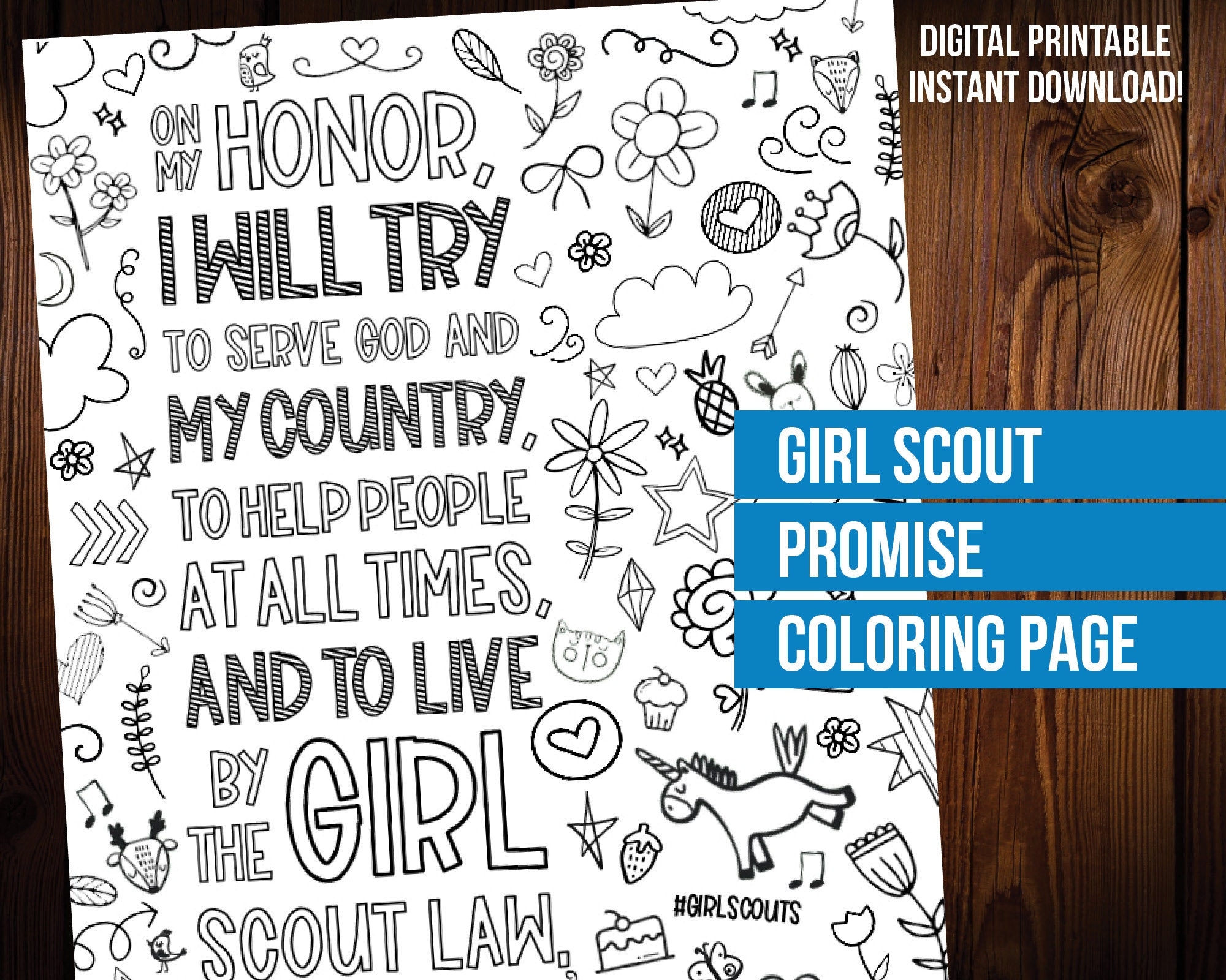 Girl Scout Coloring Pages Printable