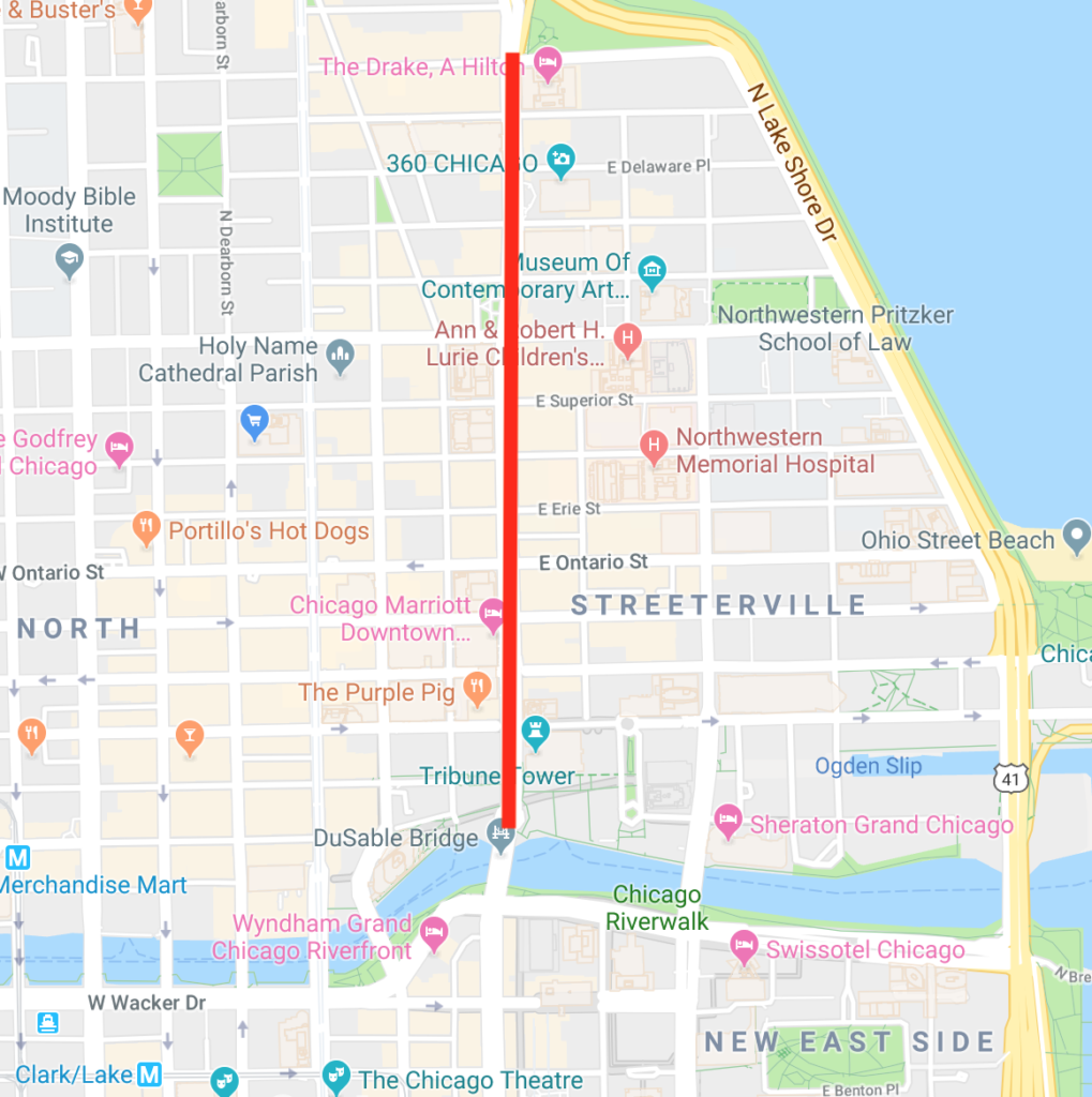 Printable Map Of Magnificent Mile Chicago