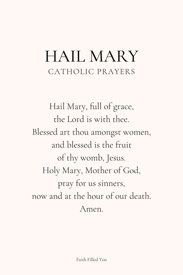 Hail Mary Prayer Catholic Prayers