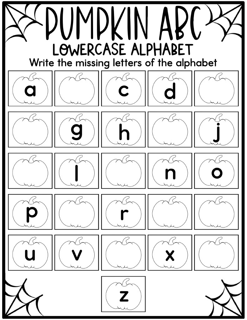 Halloween ABC And 123 Worksheets FREE PRINTABLES Kids Activity Zone