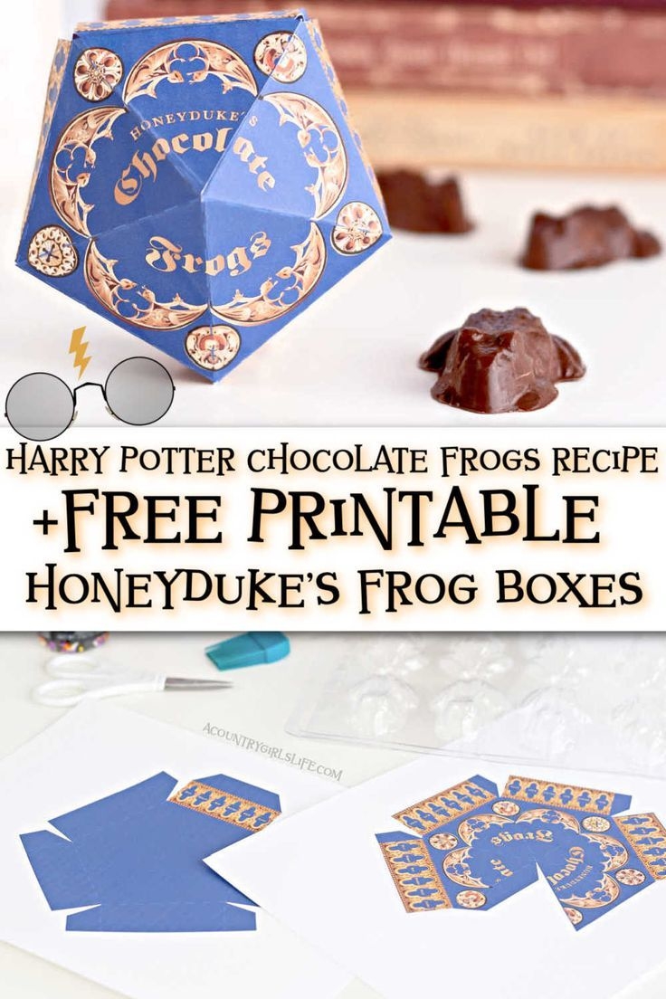 Chocolate Frog Box Printable Free