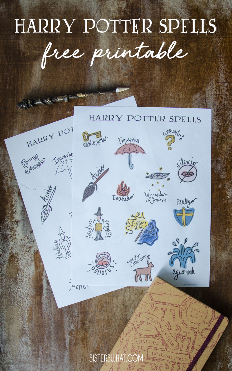 Harry Potter Spell Book Cover Printable