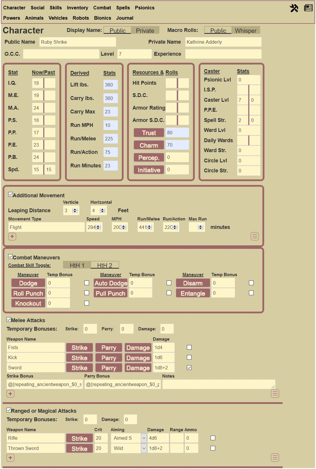 Heroes Unlimited 2E Roll20 Wiki