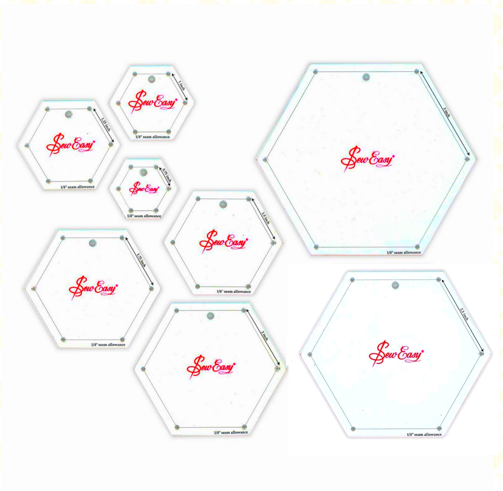 Hexagon Template Set By Sew Easy 9317385284958