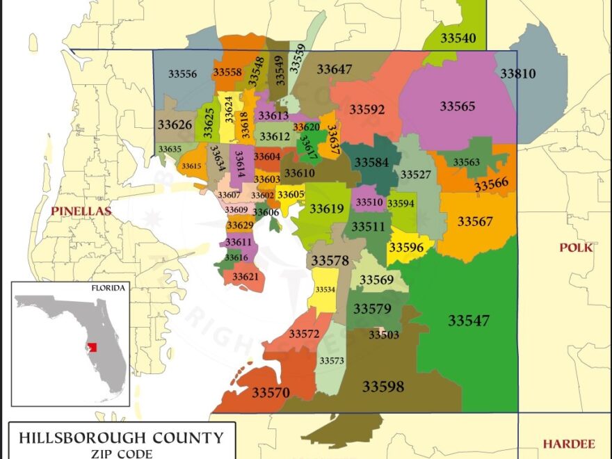 Hillsborough County Zip Code Map