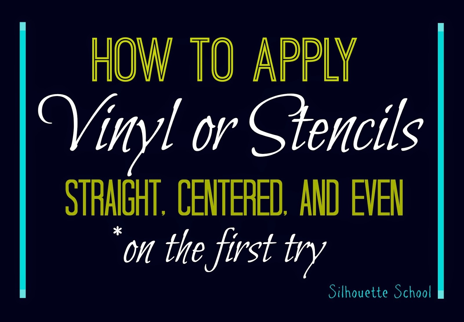 How To Apply Vinyl Straight On Silhouette Projects On The First Try Silhouette School